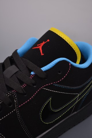 Air Jordan 1 Low 'Black / Yellow / Blue' view 7