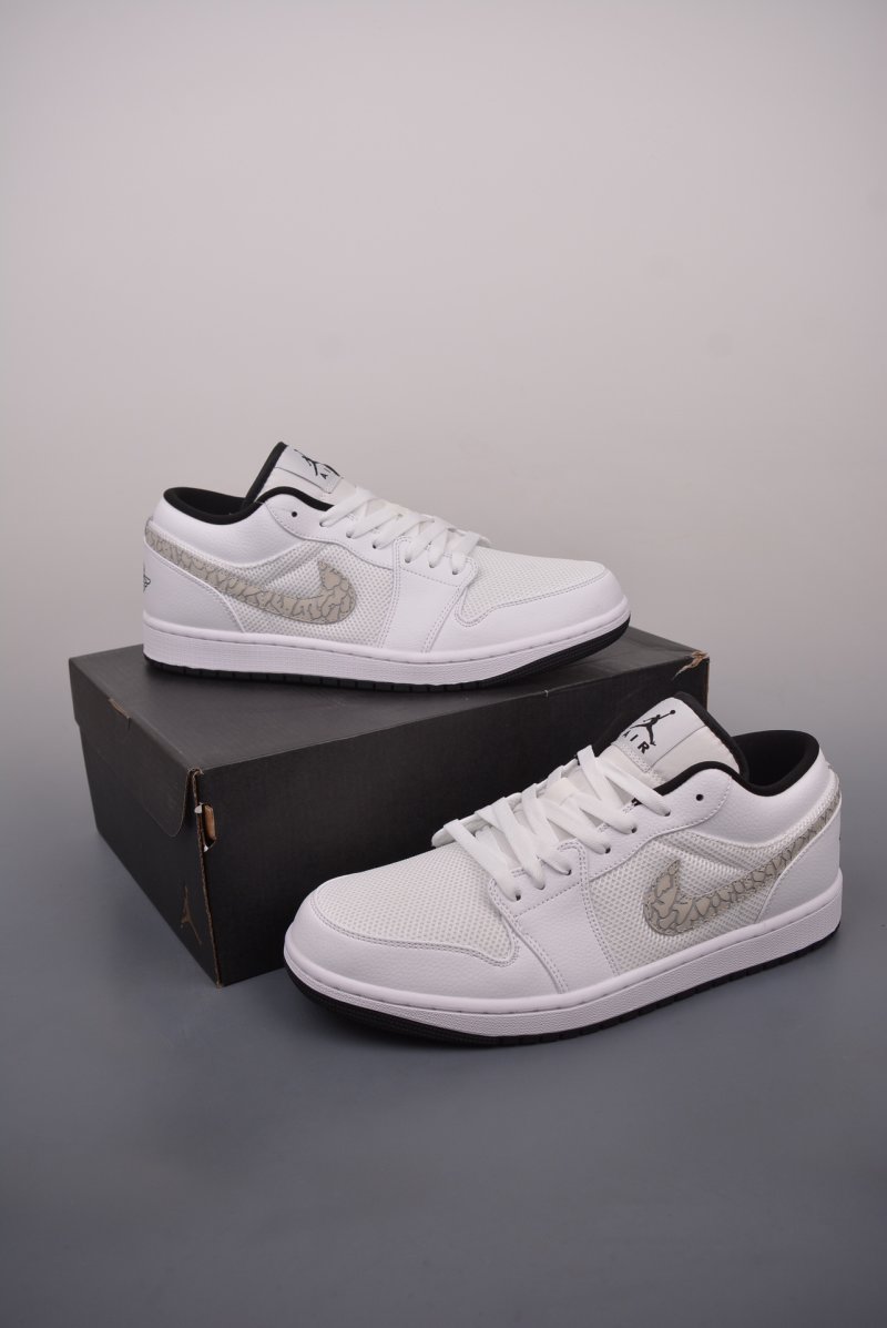Air Jordan 1 Low 'White / Grey' view
