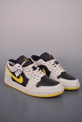 Air Jordan 1 Low 'White / Black / Yellow' view 1