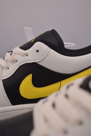 Air Jordan 1 Low 'White / Black / Yellow' view 8