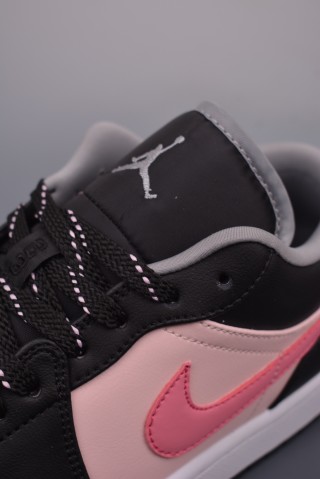 Air Jordan 1 Low 'Black / Pink' view 7