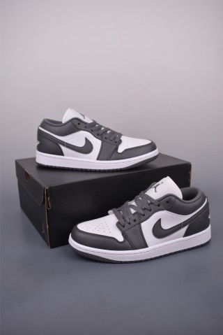 Air Jordan 1 Low 'White / Grey' view 5
