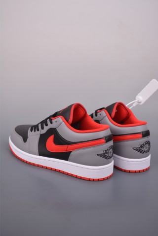 Air Jordan 1 Low 'Black / Grey / Red' view 2
