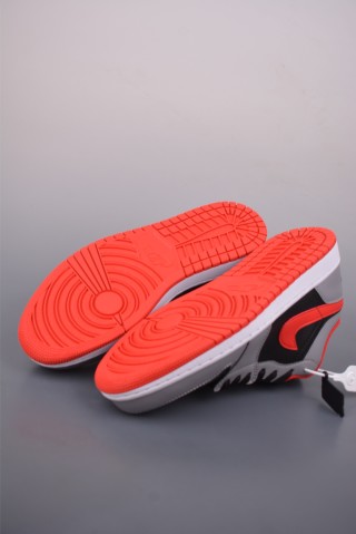 Air Jordan 1 Low 'Black / Grey / Red' view 3