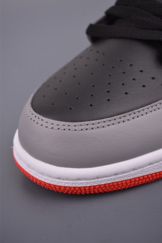 Air Jordan 1 Low 'Black / Grey / Red' view 6