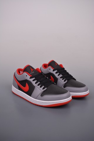 Air Jordan 1 Low 'Black / Grey / Red' view 1