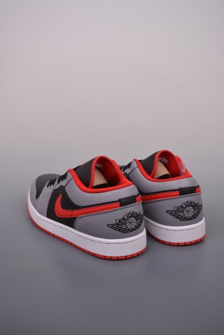 Air Jordan 1 Low 'Black / Grey / Red' view 2