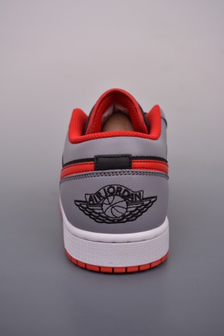 Air Jordan 1 Low 'Black / Grey / Red' view 4