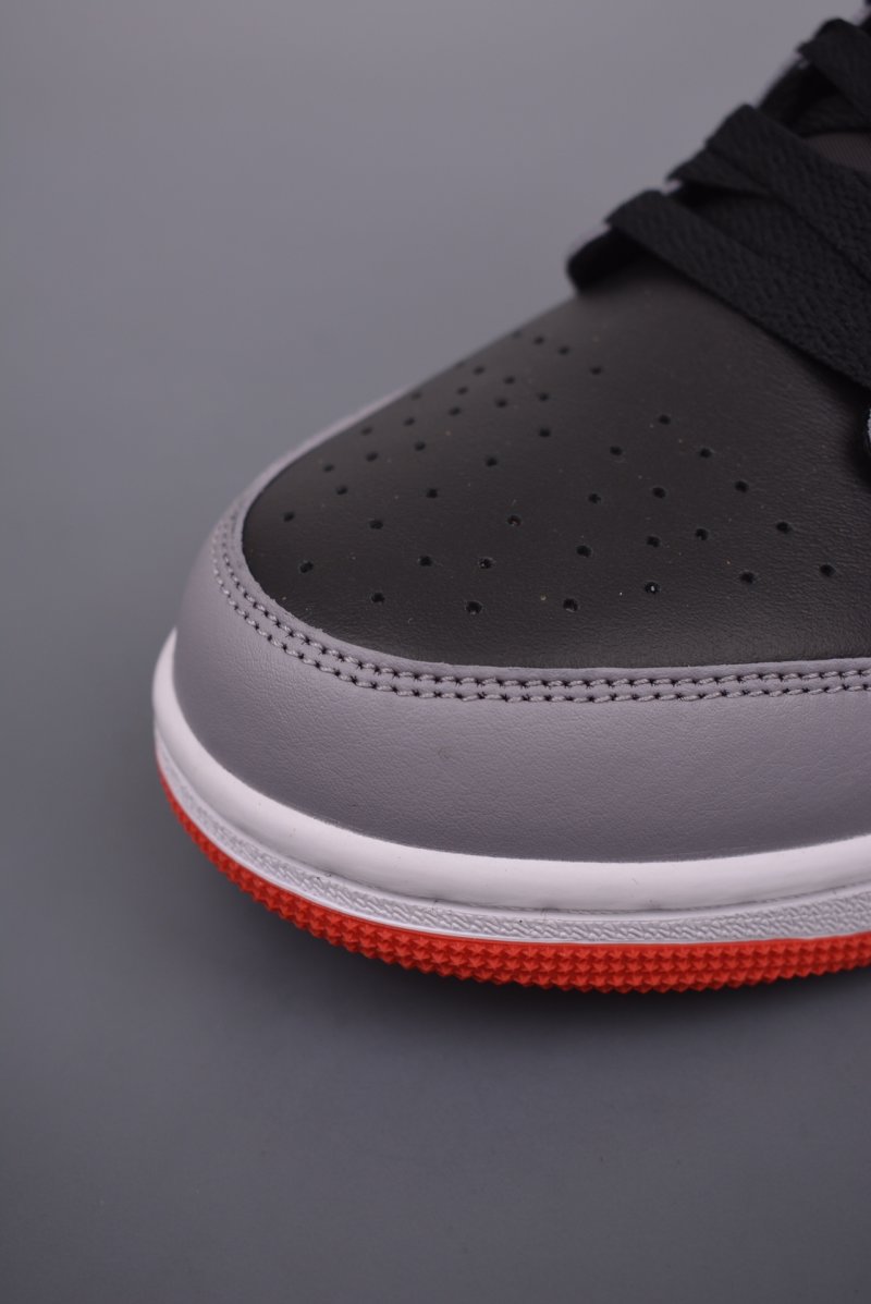 Air Jordan 1 Low 'Black / Grey / Red' view