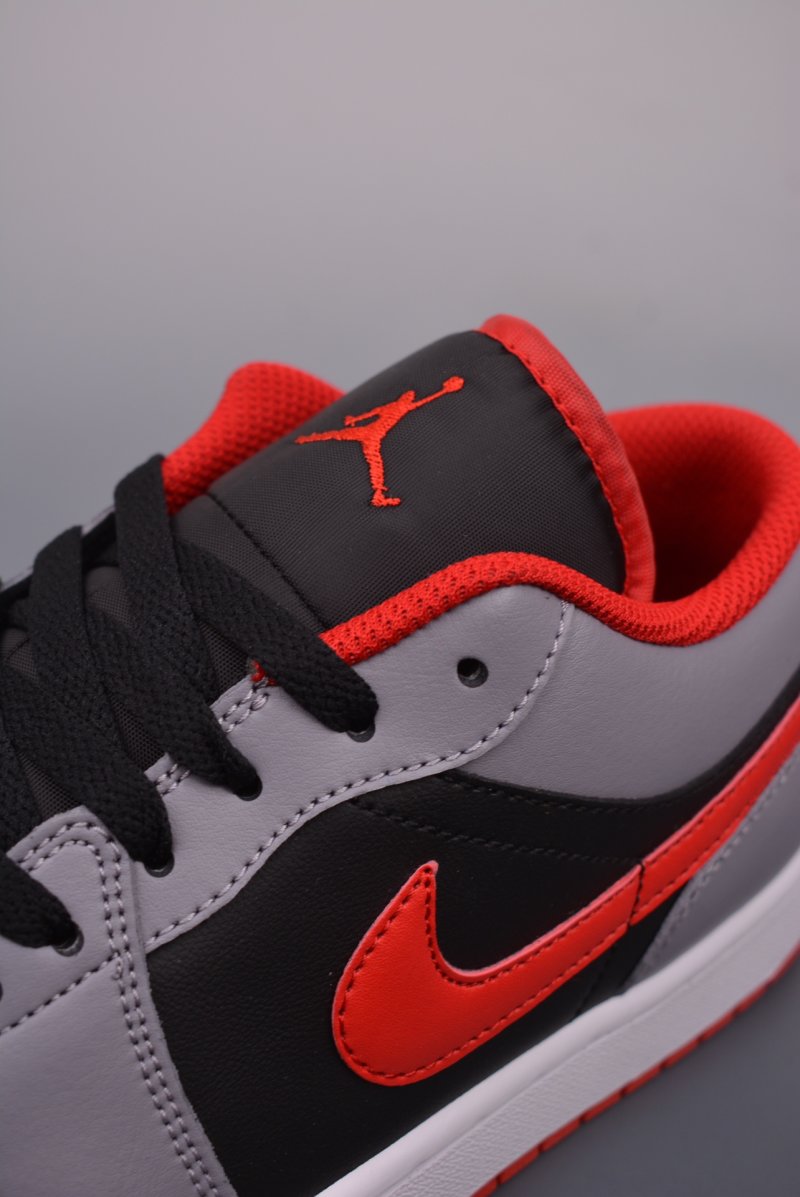 Air Jordan 1 Low 'Black / Grey / Red' view