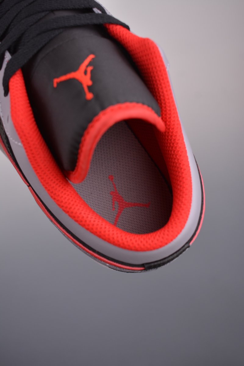 Air Jordan 1 Low 'Black / Grey / Red' view