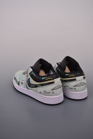 Air Jordan 1 Low 'Cyberpunk' view 2