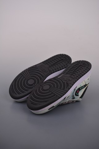 Air Jordan 1 Low 'Cyberpunk' view 3