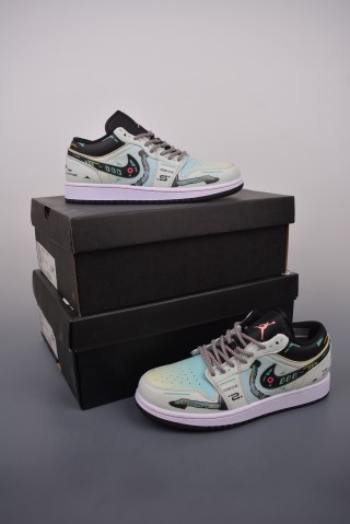 Air Jordan 1 Low 'Cyberpunk' view 5