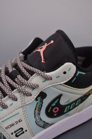 Air Jordan 1 Low 'Cyberpunk' view 7