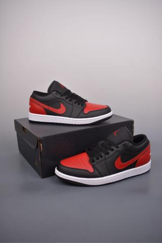 Air Jordan 1 Low 'Black / Red' view 5
