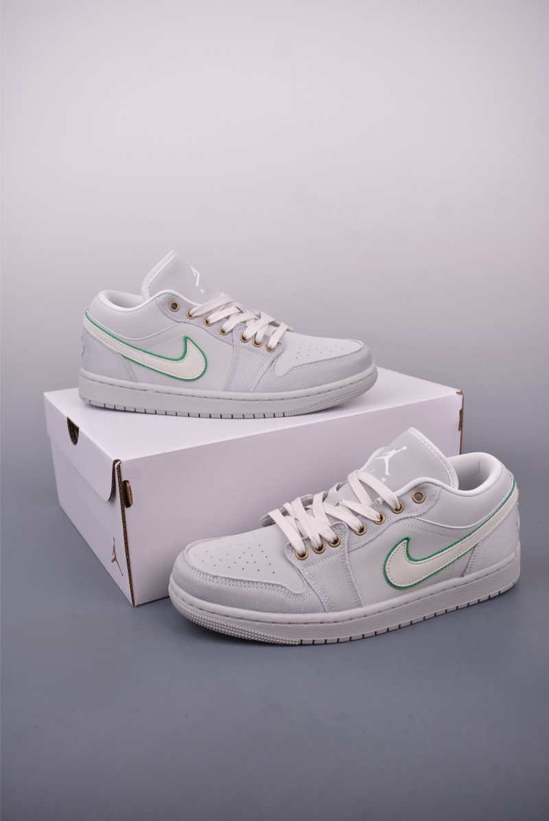 Air Jordan 1 Low 'Grey / Green' view