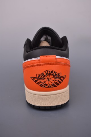 Air Jordan 1 Low 'Black / White / Orange' view 4