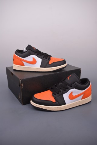 Air Jordan 1 Low 'Black / White / Orange' view 5