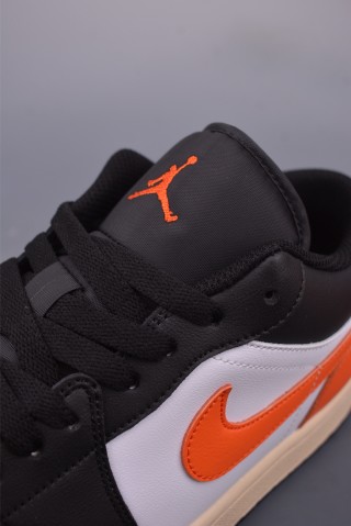 Air Jordan 1 Low 'Black / White / Orange' view 7