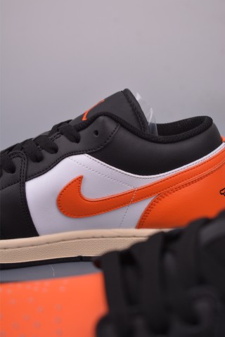 Air Jordan 1 Low 'Black / White / Orange' view 8