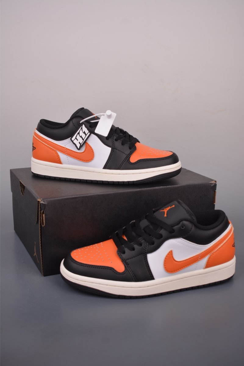 Air Jordan 1 Low 'Black / White / Orange' view