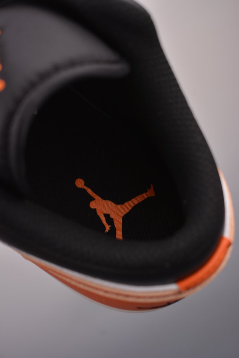 Air Jordan 1 Low 'Black / White / Orange' view