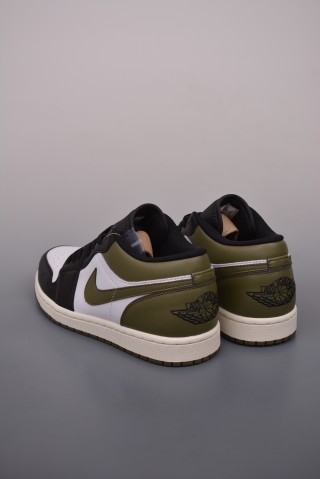 Air Jordan 1 Low 'Black / White / Green' view 2