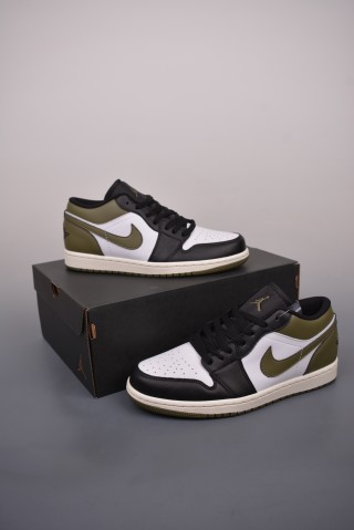 Air Jordan 1 Low 'Black / White / Green' view 5