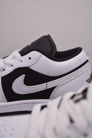 Air Jordan 1 Low 'Black / White' view 8