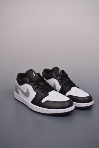 Air Jordan 1 Low 'Black / White / Silver' view 1