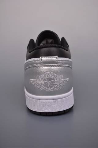 Air Jordan 1 Low 'Black / White / Silver' view 4