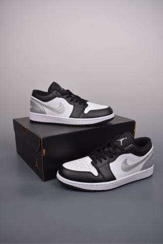 Air Jordan 1 Low 'Black / White / Silver' view 5