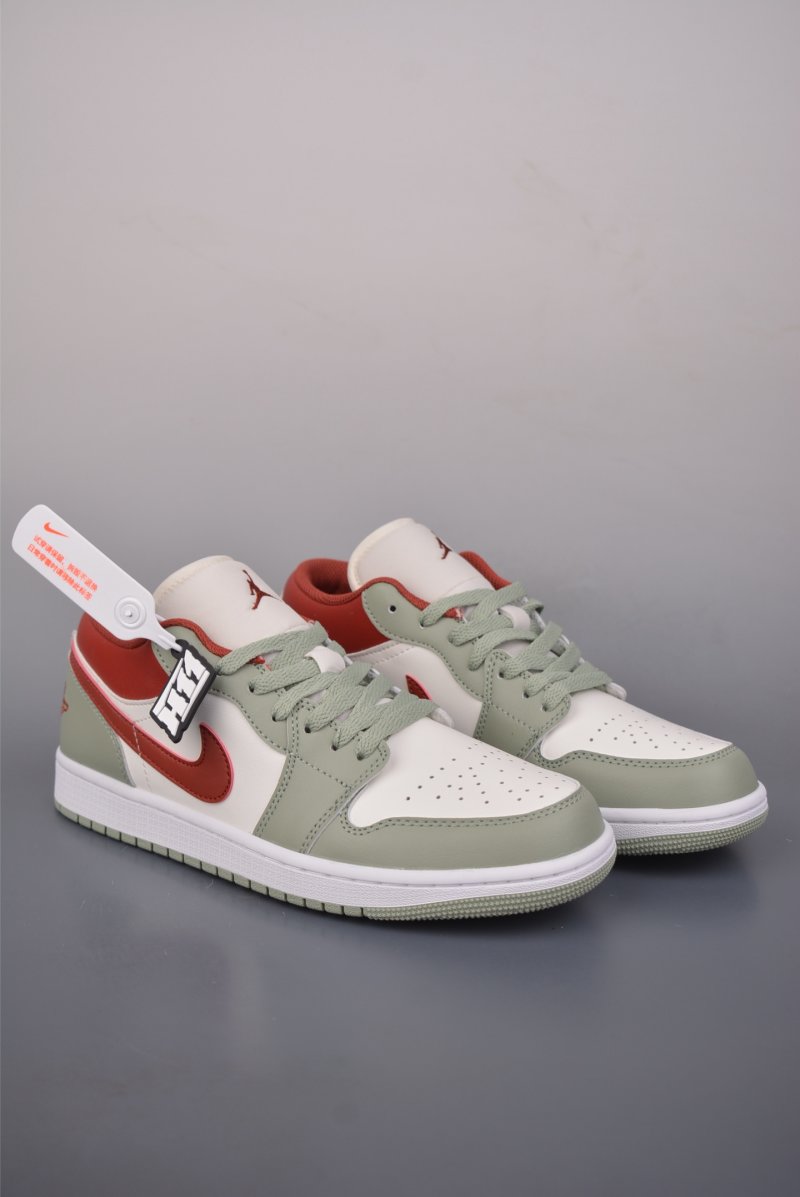 Air Jordan 1 Low 'White / Red / Green'