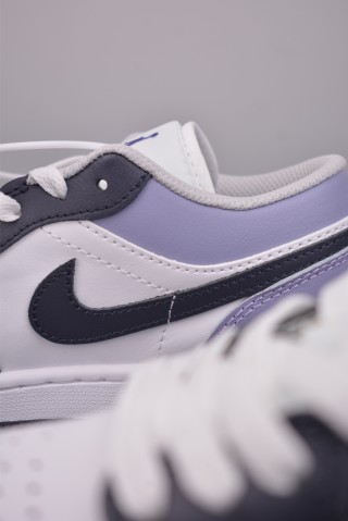 Air Jordan 1 Low 'White / Purple' view 8