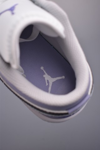 Air Jordan 1 Low 'White / Purple' view 9