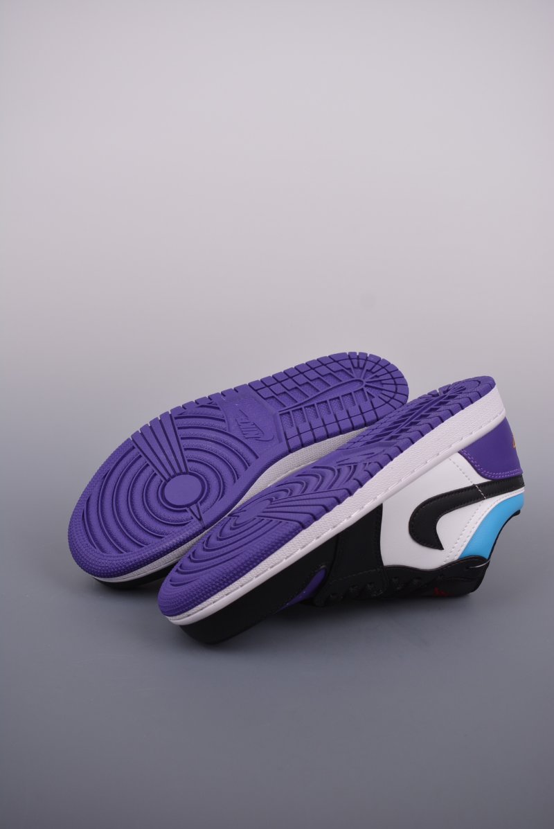 Air Jordan 1 Low 'White / Black / Purple' view