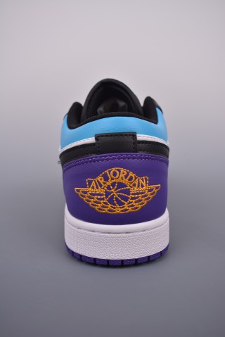 Air Jordan 1 Low 'White / Black / Purple' view 4