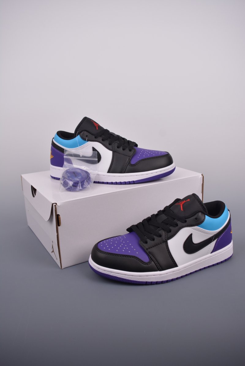 Air Jordan 1 Low 'White / Black / Purple' view