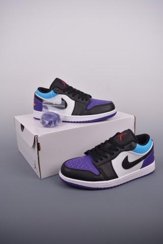 Air Jordan 1 Low 'White / Black / Purple' view 5