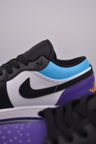 Air Jordan 1 Low 'White / Black / Purple' view 8
