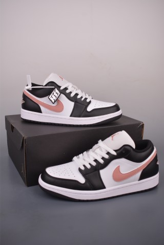 Air Jordan 1 Low 'Black / Pink' view 5