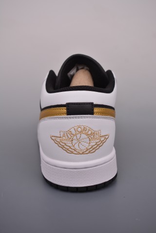 Air Jordan 1 Low 'White / Black / Gold' view 4