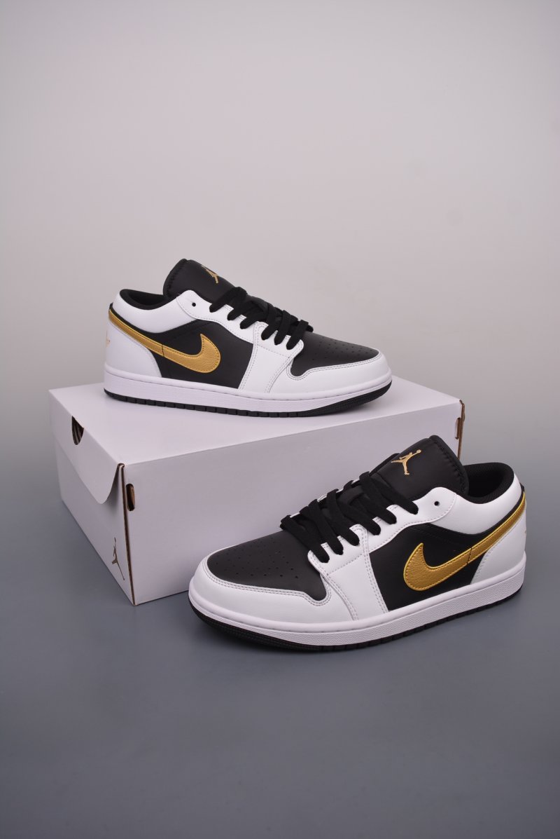 Air Jordan 1 Low 'White / Black / Gold' view