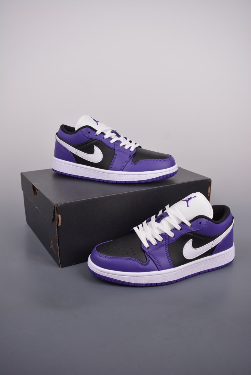 Air Jordan 1 Low 'Black / Purple' view