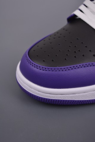 Air Jordan 1 Low 'Black / Purple' view 6