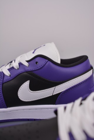 Air Jordan 1 Low 'Black / Purple' view 8