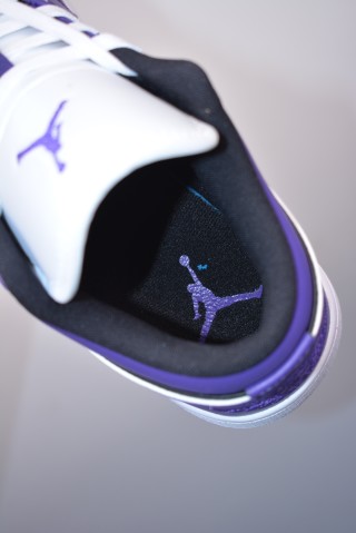 Air Jordan 1 Low 'Black / Purple' view 9