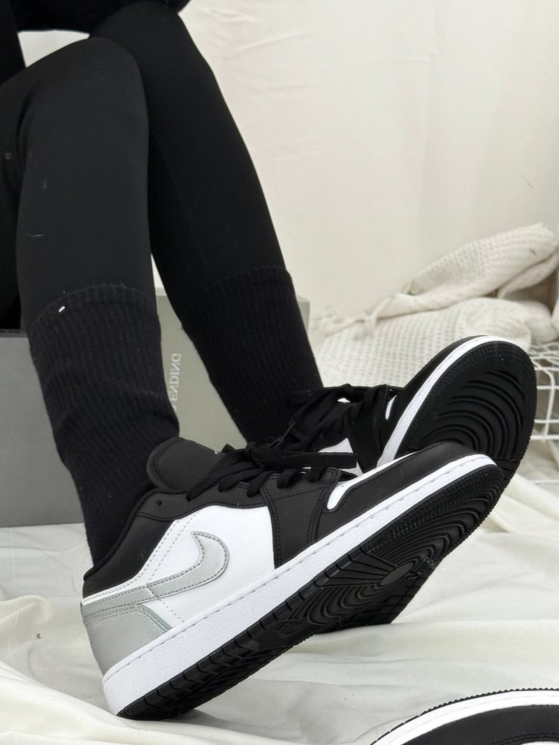 Air Jordan 1 Low 'Black / White / Silver' view