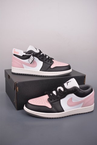 Air Jordan 1 Low 'Black / Pink' view 5